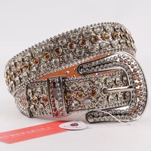 2021 Luxury Diamond Studded Belts For Women Fashion Decorative Waist Belt For Men Crystal Rhinestone Belt Buckle Ceinture Femme