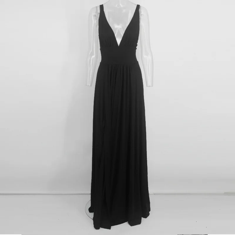 Tobinoone сексуальное вечернее платье с открытой спиной, vestidos, без рукавов, с высокой стороной, с разрезом, облегающее макси платье, женское, красное, черное, элегантное, длинное платье