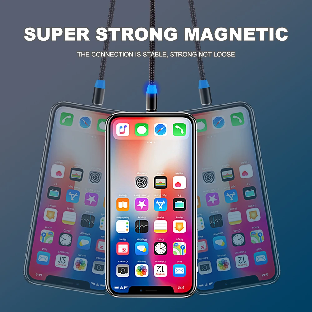 Vanniso 1 м 2 м Магнитный USB кабель для iPhone X samsung xiaomi магнитное зарядное устройство Micro usb type C мобильный телефон Быстрая зарядка USB шнур