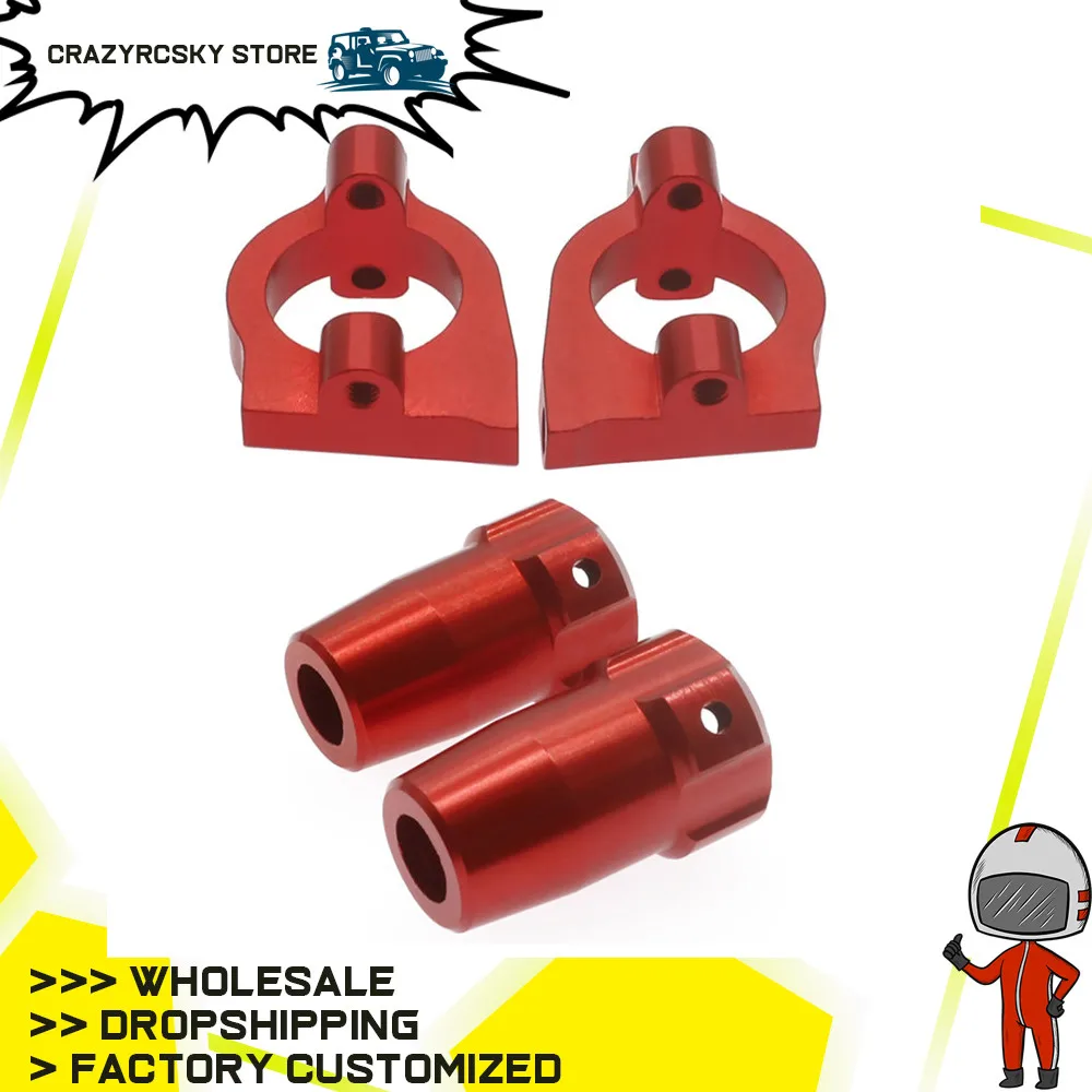 Adattatore Per Asse In Lega Lavorata 2 Pezzi Per Rc Hobby Model Car 1-10 Vrx Octane Cima Ksaurftx Outlaw Aggiornato Hop-Up Parts