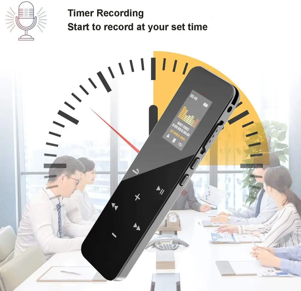 Vandlion V93 Voice Recorder Sound 1536kbps HiFi Recording Audio Recording Device MP3 Player Dictaphone for Meeting Interview