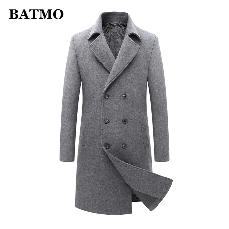 BATMO/Новое поступление, зимний высококачественный шерстяной Тренч для мужчин, мужские шерстяные повседневные куртки, большие размеры 1721
