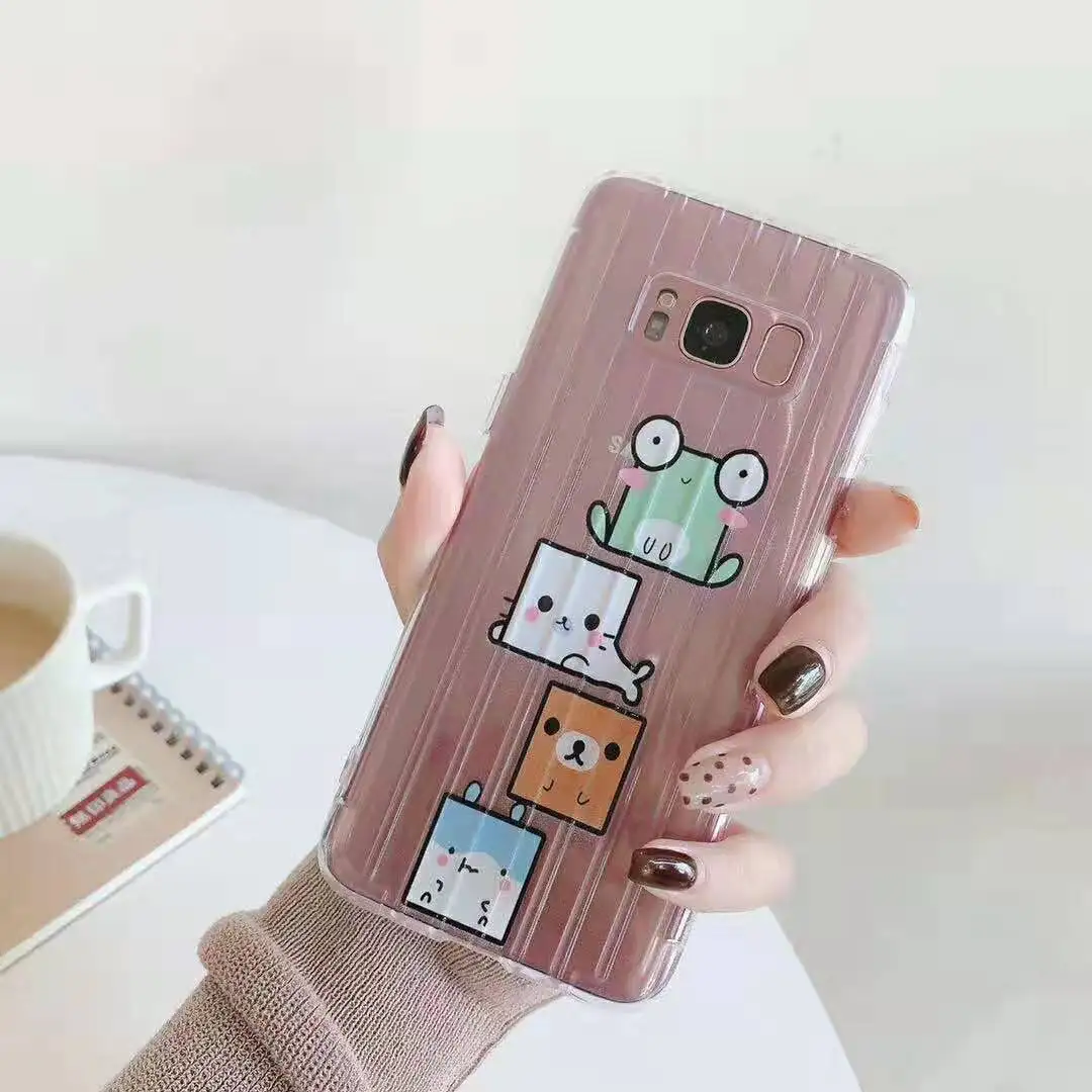 Супер сладкий зоо животных Пара Прозрачный чемодан чехол для samsung S8 S9 S10 Plus Note 9 Note 10 Pro Чехол для huawei P20 P30 pro