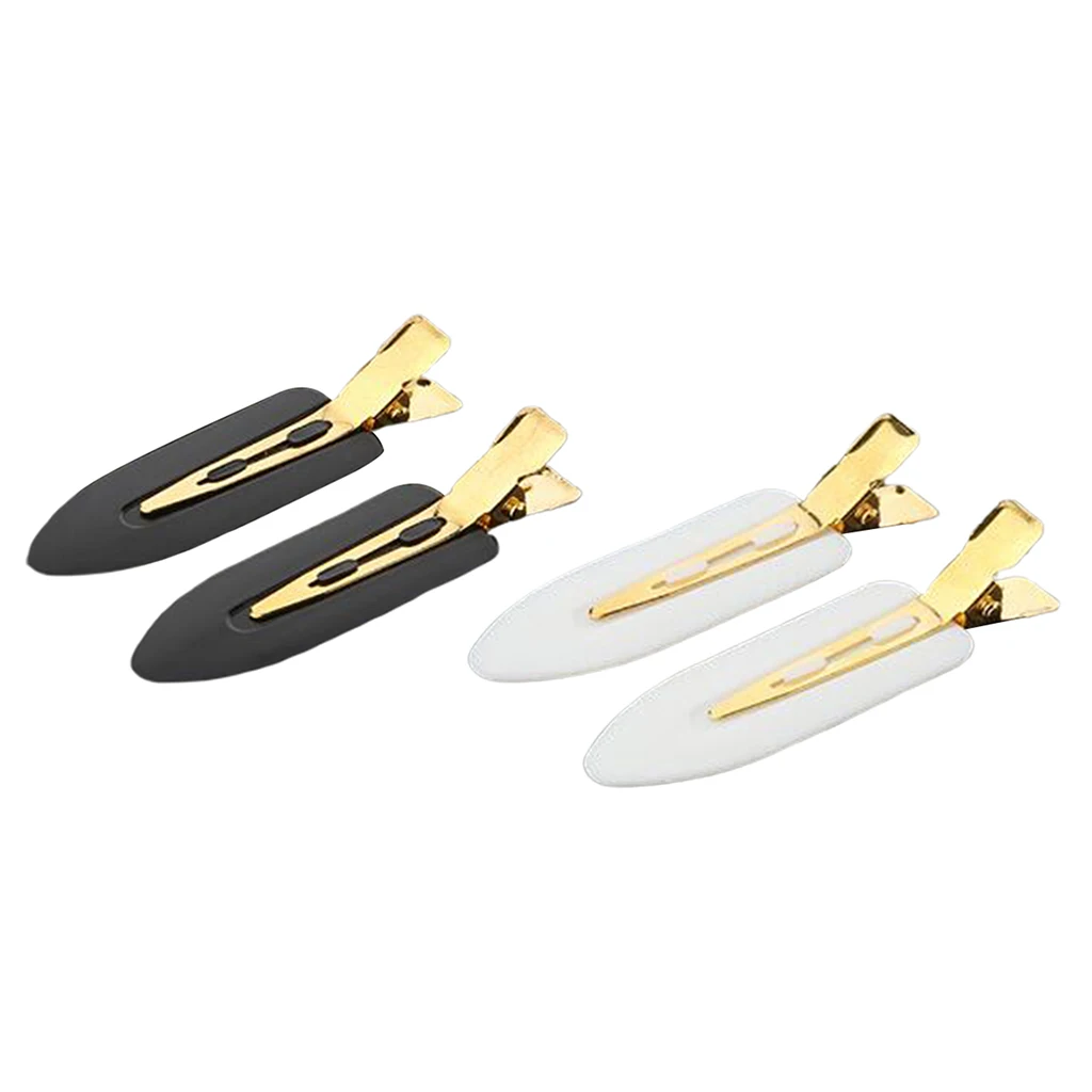 4x Plastic No Bend Hairclips Headwear Barrette Bangs Styling Tool No Mark Clamps
