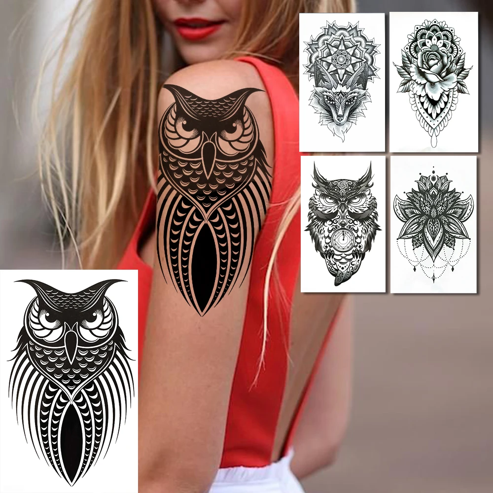 Tribal Owl Tattoo: Những họa tiết bản sắc tộc Người Hạnh của chú cú ma thuật được kết hợp với nghệ thuật xăm hình chùm ngây để tạo ra một tác phẩm nghệ thuật độc đáo. Hãy xem hình để chiêm ngưỡng một chiếc xăm hình cú hạnh bản sắc tộc độc đáo này.