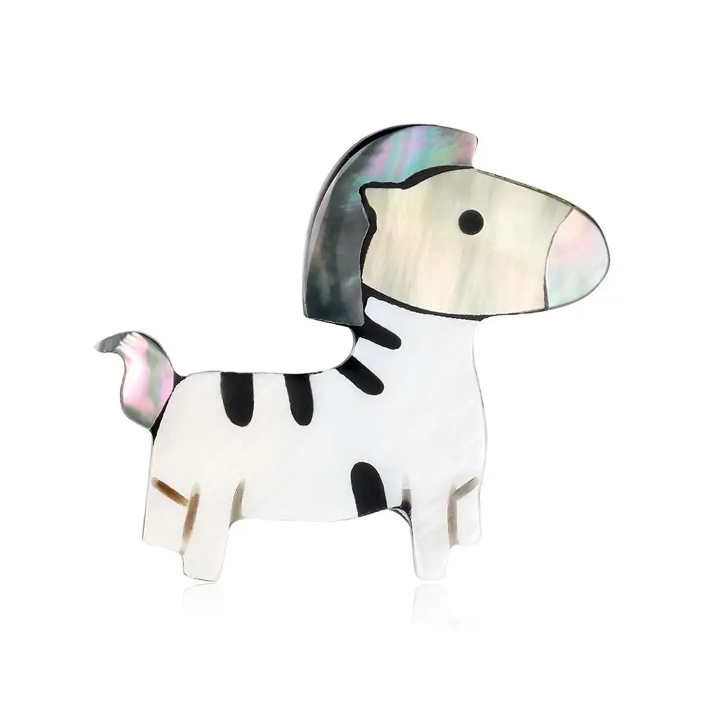 

Lovely Little Dog Natural shell Brooches For Women Men Enamel Animal Brooch Pins best Christmas Party Accessories gift AL547