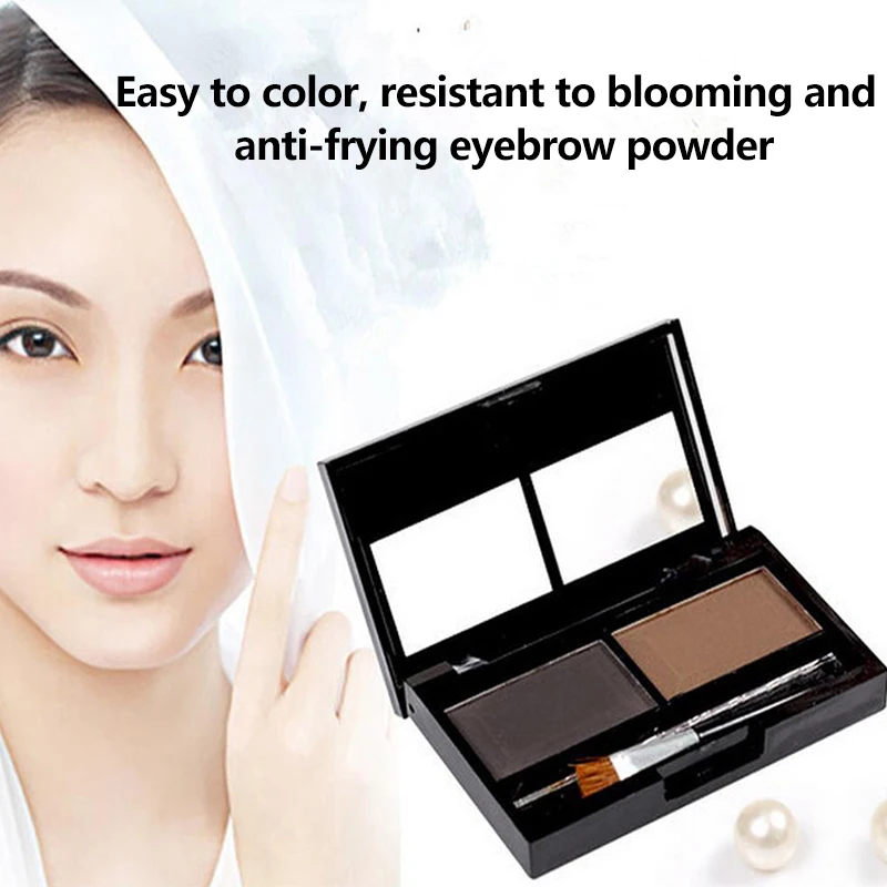 New Good-matching Two Color Ladies Eyebrow Powder Beauty Art Women Makeup Long-lasting Easy To Wear High Quality Girls Naturally