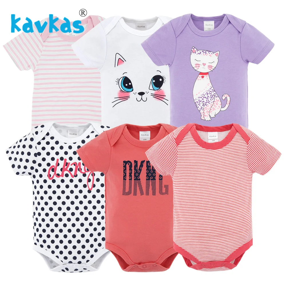 Kavkas/Детские боди, хлопок, мягкий цельнокроеный короткий рукав, Roupa De Bebes, летний комплект одежды унисекс для маленьких мальчиков и девочек, одежда для сна - Цвет: HY21072175