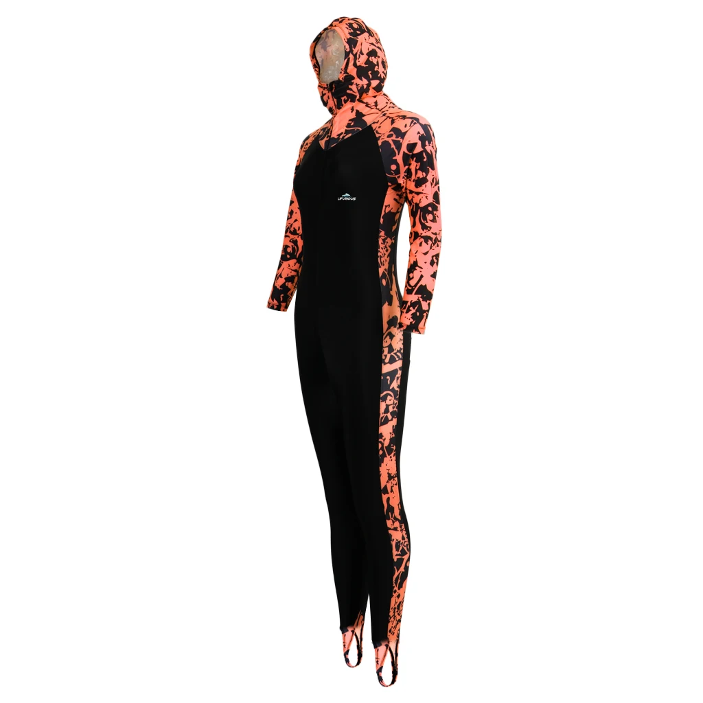 Orange Black XL Полный охват Леди Купальник гидрокостюм комбинезон для сноркелинга Плавание Дайвинг Каякинг Защита от солнца - Цвет: Orange Black XL