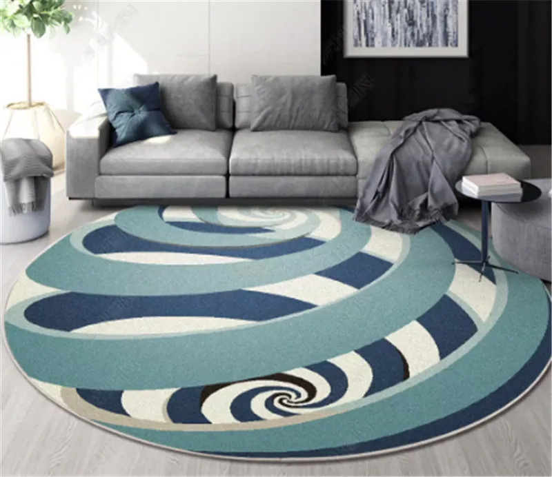 Nordic Geometric Round Carpets For Living Room Rug Big Size Decoration Office Hotel Home Carpet INS Popular Bedroom Floor Mat