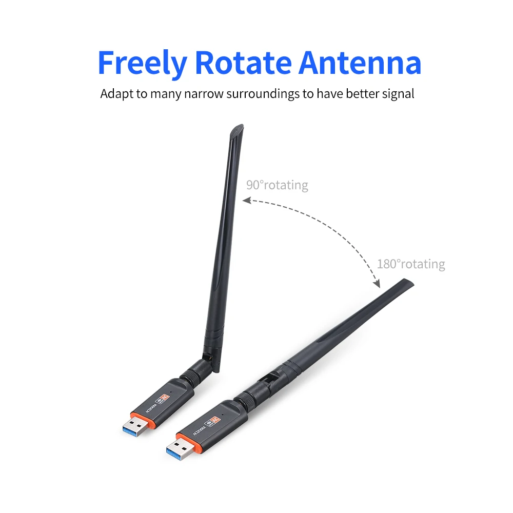 Двухдиапазонный USB адаптер 1200M 2,4G+ 5G USB3.0 Внешняя беспроводная сетевая карта WiFi приемник
