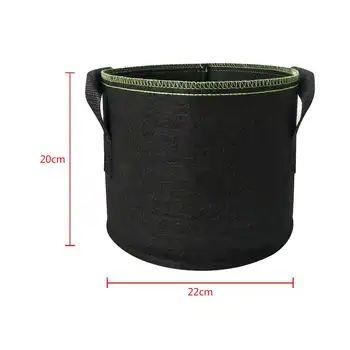 

5 Pcs Non Woven Plant Pots Grow Bag Root Pouch Container Breathable Vegetable Grow Bag With Handles Garden Supplies Tool