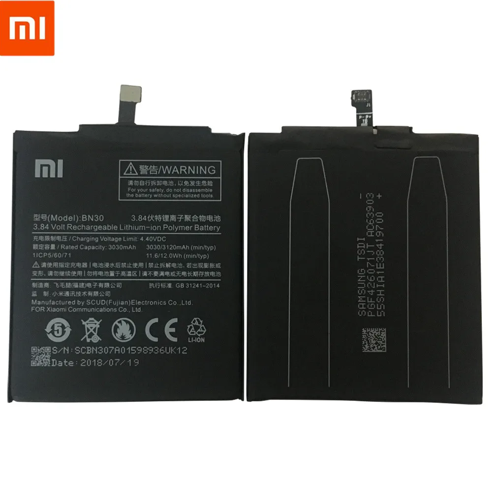 Аккумулятор Xiao mi для телефона Red mi 4A Hong mi 4A 3120 мАч BN30 высокое качество с бесплатными инструментами