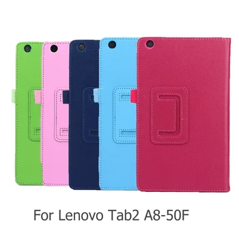 

Litchi Flip Case For Lenovo Tab2 A8 PU Leather Stand Protective Tablet Case Cover Shell For Lenovo Tab 2 A8-50 A8-50F A8-50LC 8"