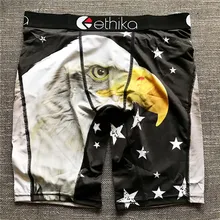 Ethika, мужские трусы брендовые, Спортивное нижнее белье, мужские, дышащие, полиэстер, спандекс, боксеры, длинные, мужские, с мультяшным принтом, мужские, боксеры, длинные ноги