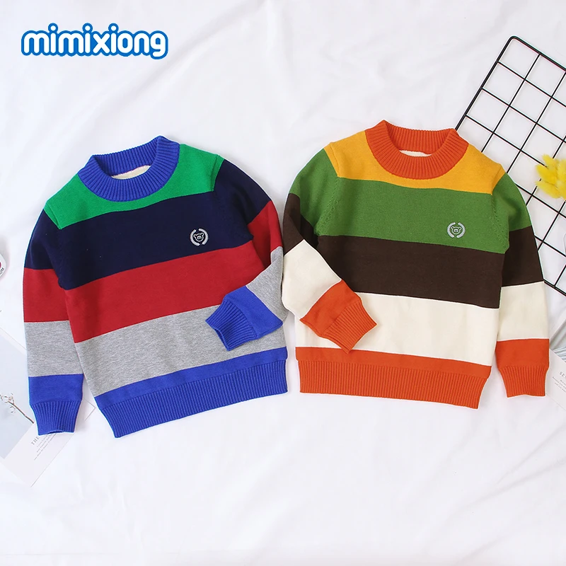 

Kids Winter Boys Knitted Sweaters Jumpers 100%Cotton Toddler Thick Warm Pullovers Tops Casual Outwear Children Knitwear Clothes