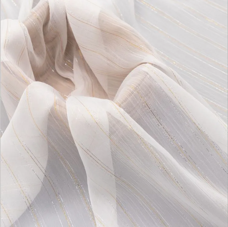 Золотой и серебряный шифон креп 10 метров 148 см натуральный белый прозрачный марлевая ткань DIY ручной работы или платок