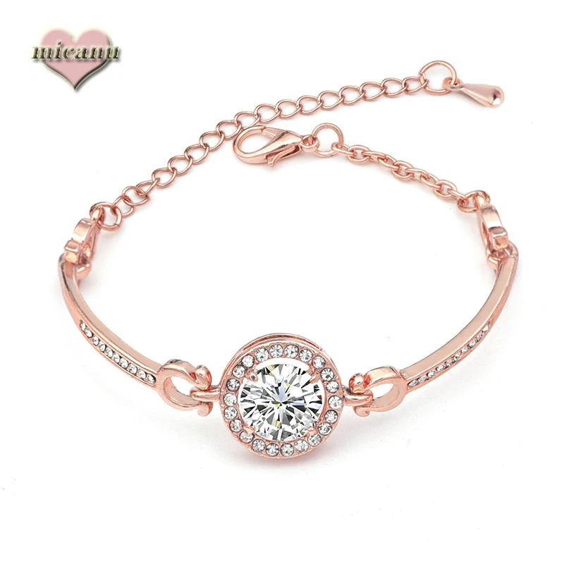 Модные аксессуары популярный браслет из розового золота с восемью сердечками и