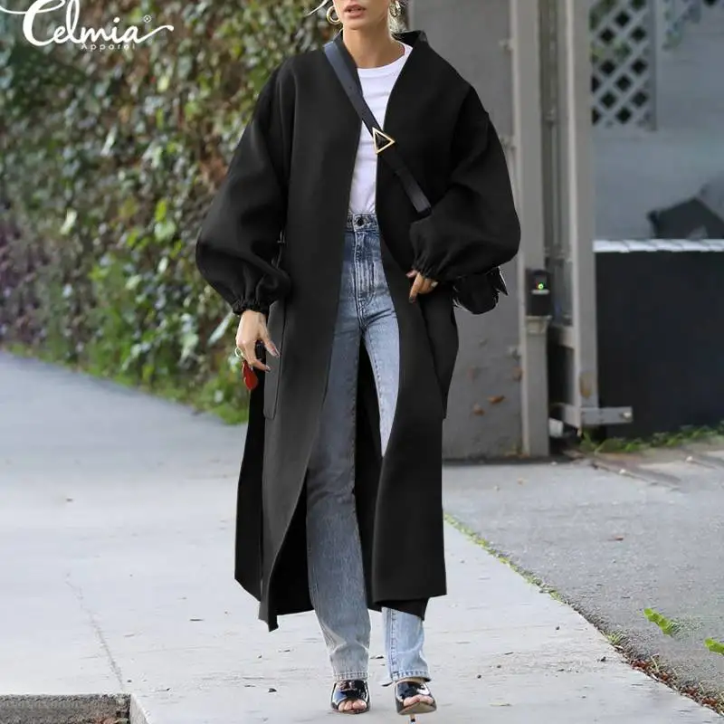 Women's Korean Style Wool Blends Coat Winter Long