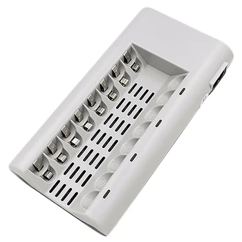 

8 Slots Smart Fast Charger For Aa Aaa Ni-Mh / Ni-Cd Rechargeable Battery & Plugs(Eu Plug)