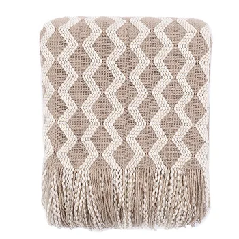 

Soft Knitted Throw Home Office Couch Cover Machine Washable Warm With Tassels Rectangle Gift Sofa Blanket Bedding Living Room