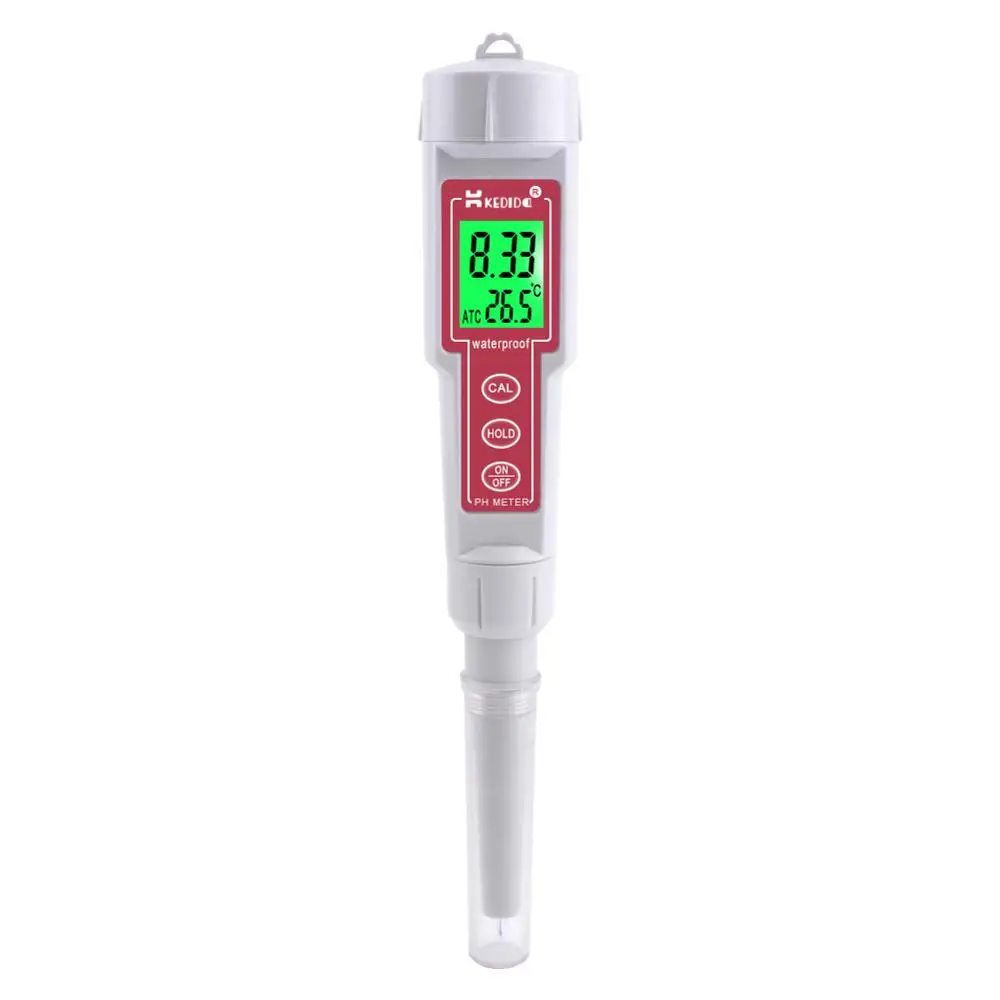with backlight Yieryi CT-6025 измеритель кислотности почвы рН-метр Цифровой Водонепроницаемый Тип ручки многофункциональное значение рН-тестер с подсветкой для мяса - Цвет: with backlight