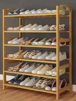

Bamboo Wood Shoe Rack Entryway Shoe Shelf Storage Organizer plant Stand home Storage Shelf Rack Organizer For Bathroom Kitchen