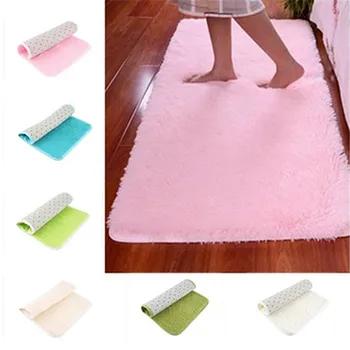 

40cm x 60cm x 3cm Candy Color Soft Anti-Skid Carpet Flokati Shaggy Rug Living Bedroom Floor Mat