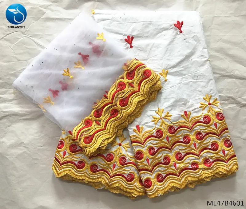LIULANZHI Африканский базин ткани 5+ 2 ярдов хлопок Базен riche ткань с камнями Новое поступление Нигерия Базен кружевная ткань ML47B46