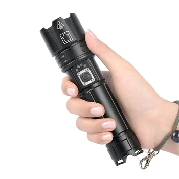 

XANES P70 1800 Lumens USB LED Zoomable Tactical Flashlight 5 Mode IPX4 Waterproof Powered Bank Search With Charger Storage Box