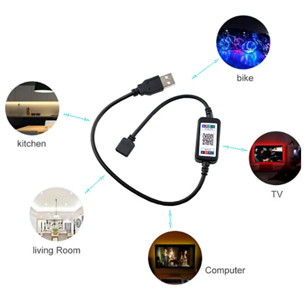 Светодиодная водонепроницаемая лента RGB SMD5050 с Wi Fi гибкая неоновая светильник ПА