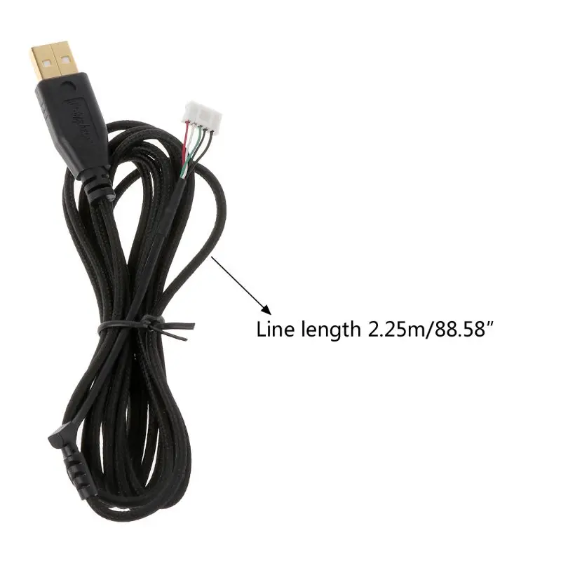 

Gold Plated Durable Nylon Braided Line USB Mouse Cable Replacement Wire for Razer Naga 2014 Mouse