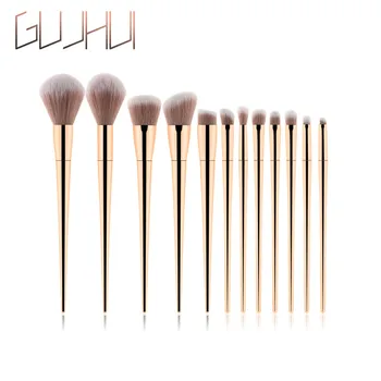 

12PCS Wooden Foundation Cosmetic Eyebrow Eyeshadow Blush Brush Concealer Makeup Brush Sets Tools Women's Fashion Makeup Brushes