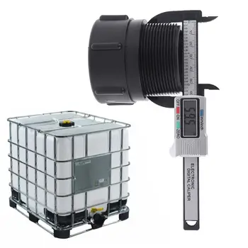 

1PC 1000L IBC Tote tank Garden Hose heavy duty BSP adaptor barrels valve parts S60x6 Female Buttress x 2" Male NPT Pipe