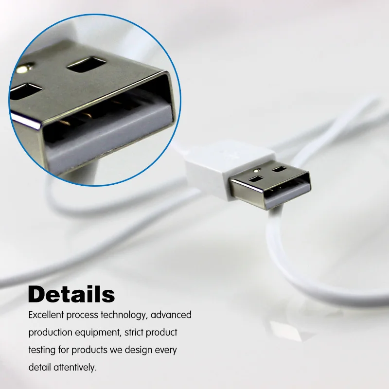 2 шт. 1 м белый микро USB2.0 кабель передачи данных для аndroid бескислородный медный проводник ПВХ с REACH/ROHS для всех Android ячеек линия передачи данных