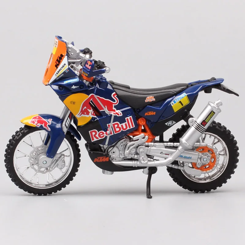 1/18 весы Bburago KTM 450 Rally 2013 rider № 1 макро напитка red bull от производителя гоночных Мотокросс Мотоцикл игрушечные машинки модели