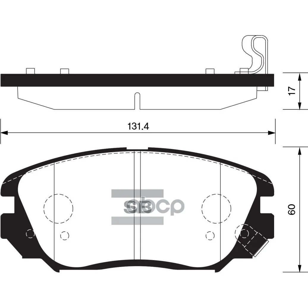 Колодки Тормозные Opel Insignia 08-/Saab 9-5 10- R16" Передние Sangsin Brake Sp1402 Sangsin brake арт. SP1402