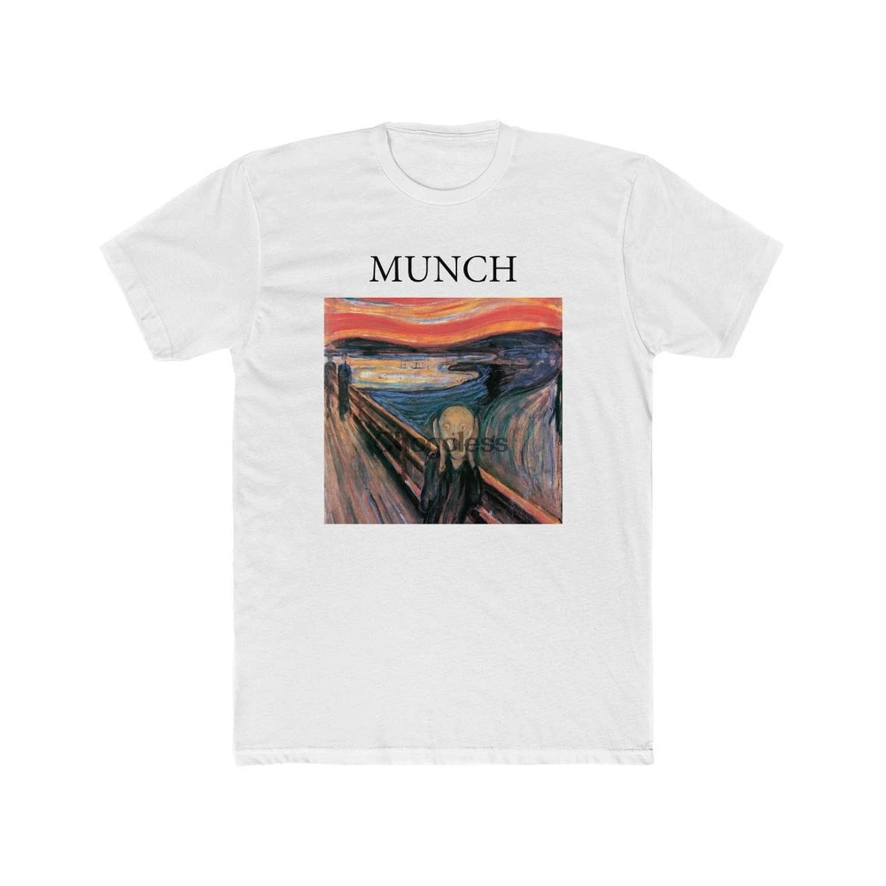 Футболка унисекс edvard MUNCH с изображением крика | Мужская одежда