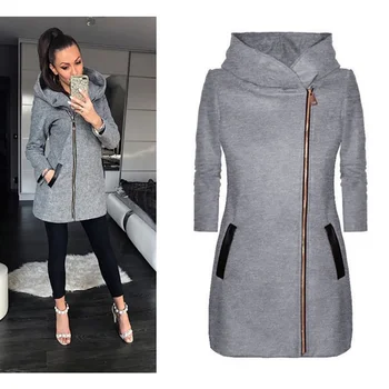 

Winter Coat Women Korean Style Puffer 2019 Cotton Solid Zipper Standard Long Sleeve Warm Long Fuzzy Parkas Hoodies Outwear Coat