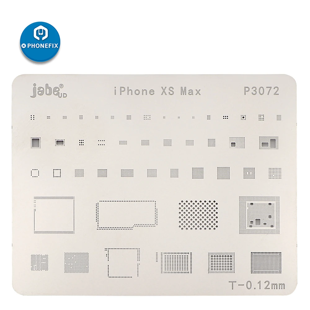 Jabe BGA трафарет Шаблон для iPhone XR XS XSMAX для HDD/wifi/аудио IC/BT/Baseband/EEPROM IC BGA Rework Reballing - Цвет: for iPhone XSMAX