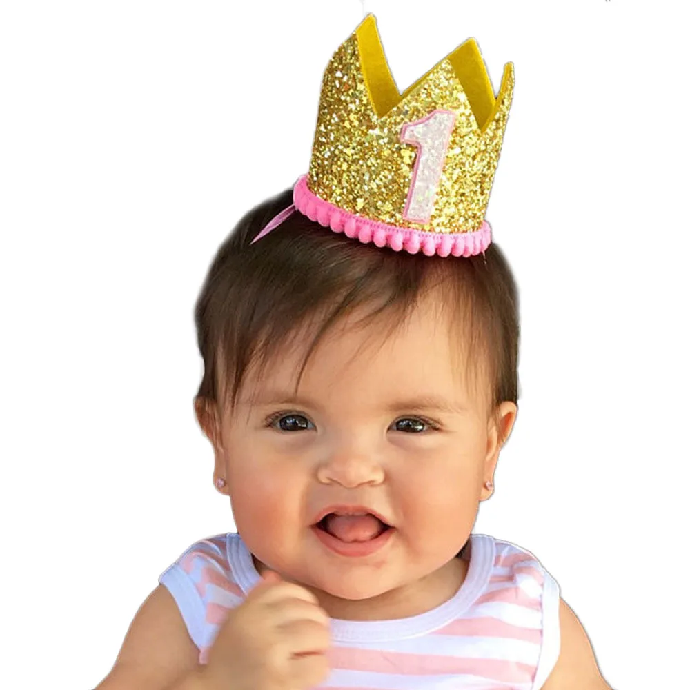  Baby Rose Flower Crown Headband Baby sequin crown hair band Lovely Kids Birthday Gift Photo Prop Hair Accessories