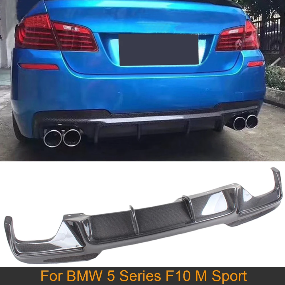 Углеродное волокно Автомобильный задний бампер диффузор спойлер для BMW 5 серии F10