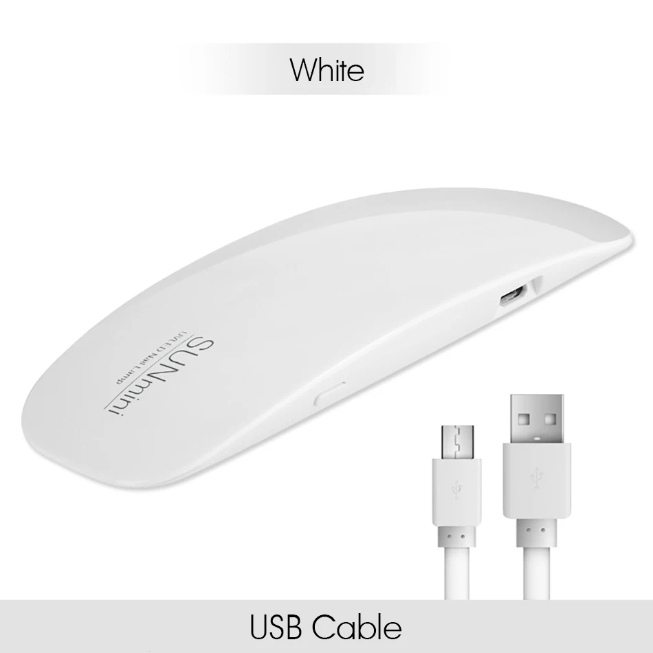 Лампа для УФ-лака ViiNuro 72 Вт, сушилка для геля для ногтей, лампа для сушки всех гель-арта, маникюра для домашнего использования, дизайн гелевого инструмента «сделай сам» - Цвет: Mini 6W (USB)White
