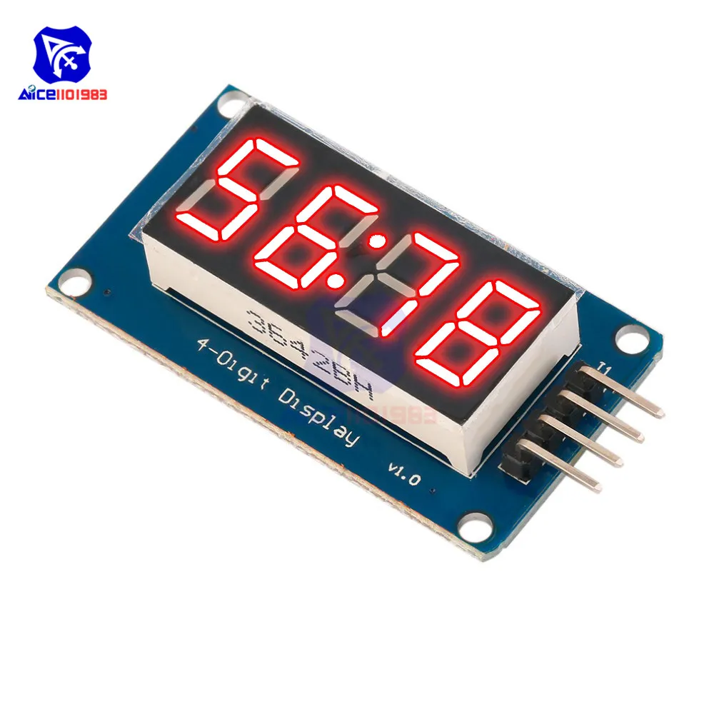 

diymore 5PCS/Lot TM1637 0.36 Inch 4 Bits LED Display Module 7 Segment Clock RED Anode Digital Tube for Arduino