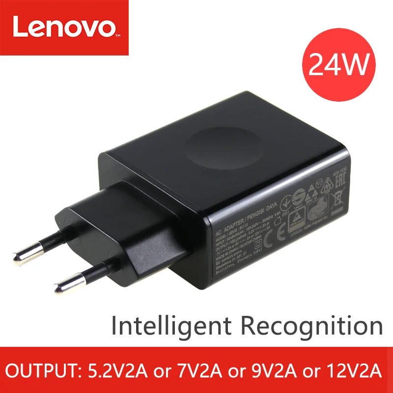 Оригинальное зарядное устройство Lenovo для телефона планшета ноутбука 12 В 2 А 7 в 24