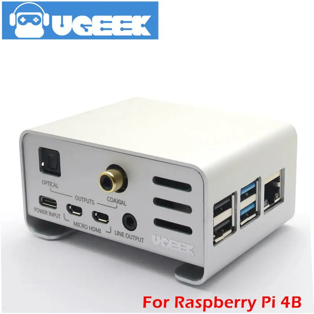 UGEEK AOIDE HIFI Digi Pro цифровая звуковая карта для Raspberry Pi 4B/3B +/3B/2B | Два осциллятора I2S SPDIF
