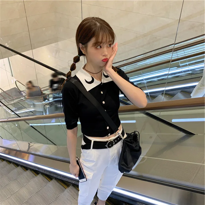 WHITNEY WANG осень мода уличная бриллианты Луна женский кардиган джемпер sueter mujer invierno