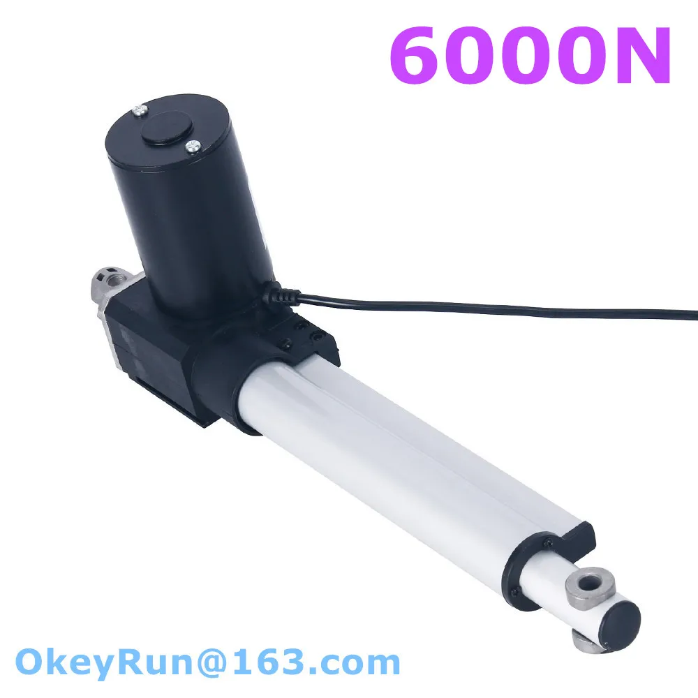 350 400 450 500 550mm Curso Ajustável 42 mm s Velocidade Rápida 6000n 600 kg 1320lbs Atuador Linear Novo Resistente 12 v 24 300 –