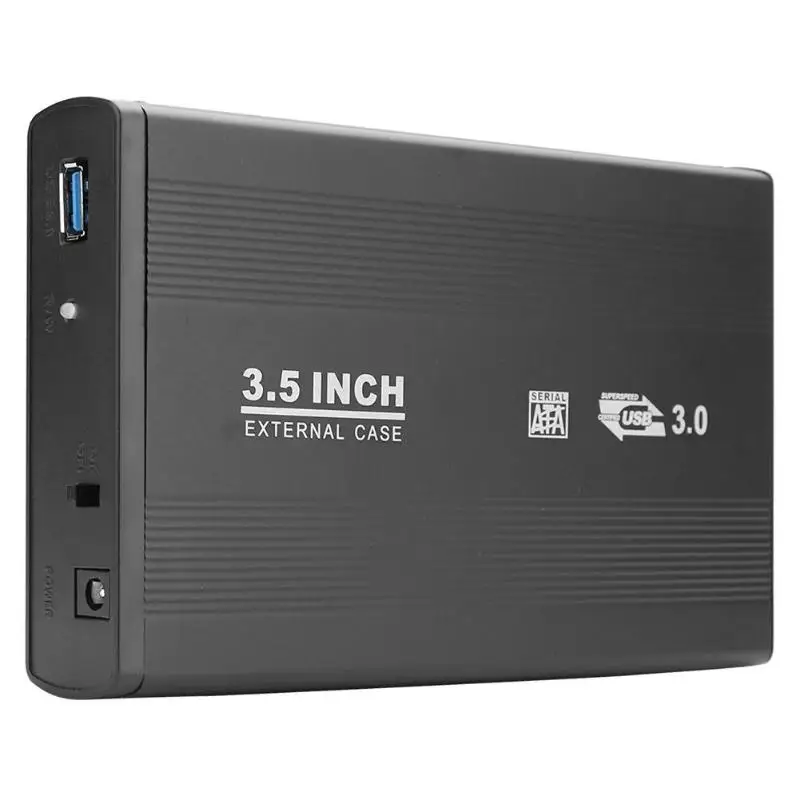 VKTECH 3,5 дюймов жесткого диска SATA HDD SSD корпус для внешнего жесткого USB3.0/USB2.0 5 Гбит/с 12V 2A Алюминий сплав жесткого диска чехол штепсельная вилка британского стандарта