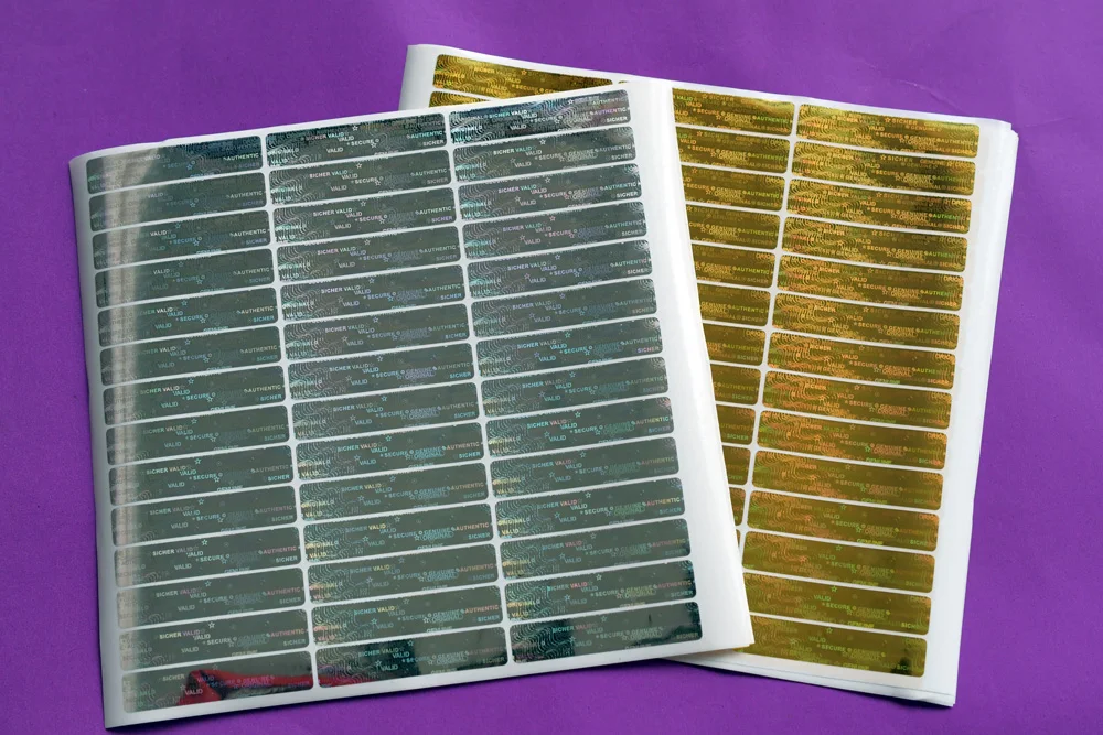 50X10MM AUTHENTIC VALID SECURE GENUINE ORIGINAL Hologram stickers